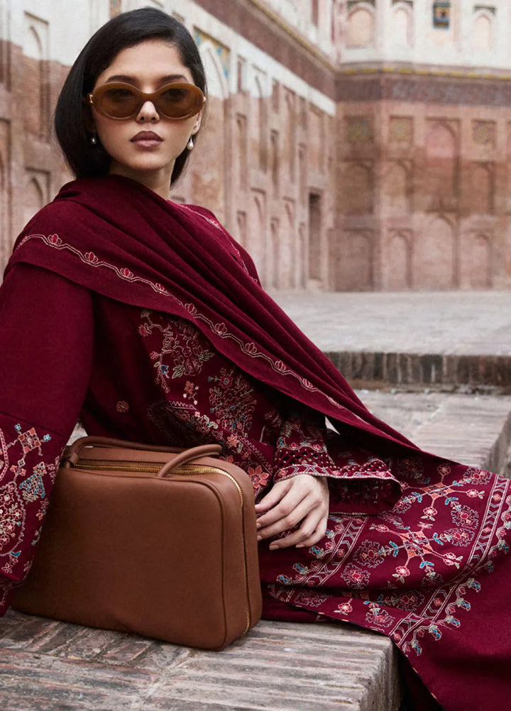 Zara Shahjahan Embroidered Suit Unstitched 3 Piece ZS24UW D-08 Raha - Winter Collection