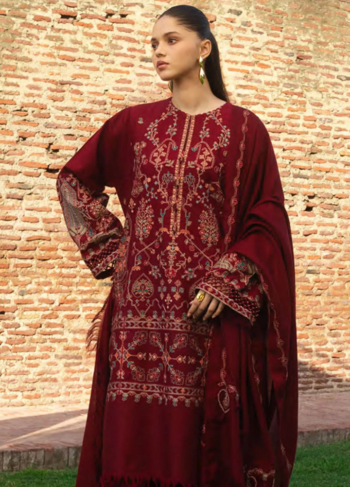 Zara Shahjahan Embroidered Suit Unstitched 3 Piece ZS24UW D-08 Raha - Winter Collection