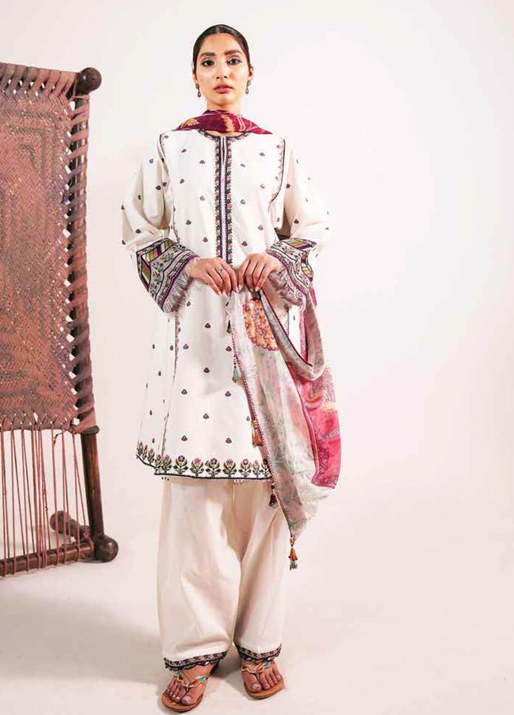 Zara Shahjahan Embroidered Lawn Suits Unstitched 3 Piece ZS21L 01 Meesha-A - Summer Collection
