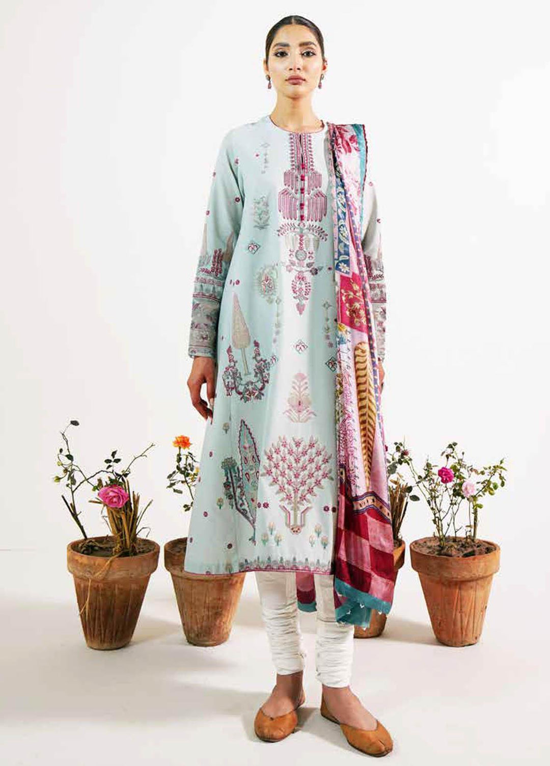 Zara Shahjahan Embroidered Lawn Suits Unstitched 3 Piece ZS21L 24 Khushala-B - Summer Collection