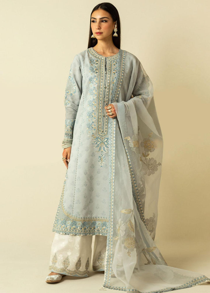 Zara Shahjahan Embroidered  Suits Unstitched 3 Piece ZS23SL-V2 D-01 - Summer Collection