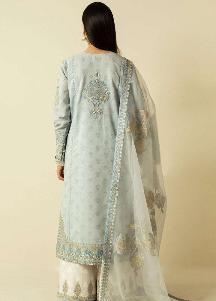 Zara Shahjahan Embroidered  Suits Unstitched 3 Piece ZS23SL-V2 D-01 - Summer Collection