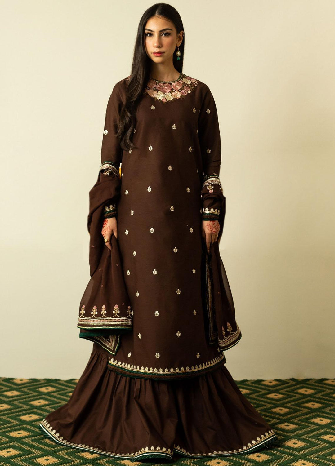 Zara Shahjahan Embroidered  Suits Unstitched 3 Piece ZS23SL-V2 D-04 - Summer Collection