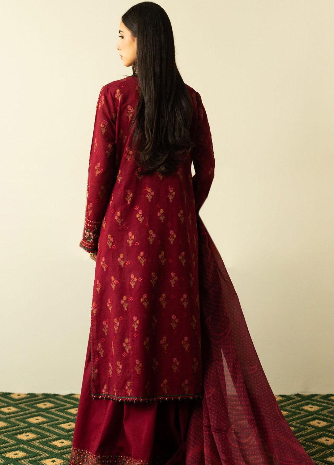 Zara Shahjahan Embroidered  Suits Unstitched 3 Piece ZS23SL-V2 D-06 - Summer Collection