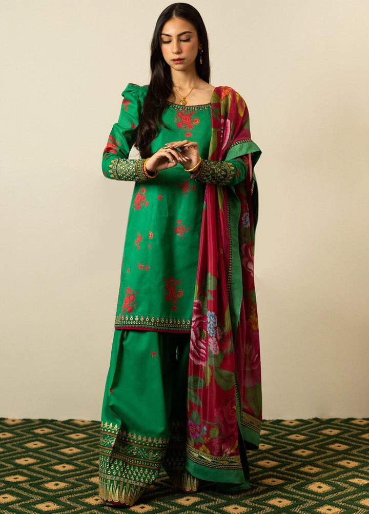 Zara Shahjahan Embroidered  Suits Unstitched 3 Piece ZS23SL-V2 D-07 - Summer Collection