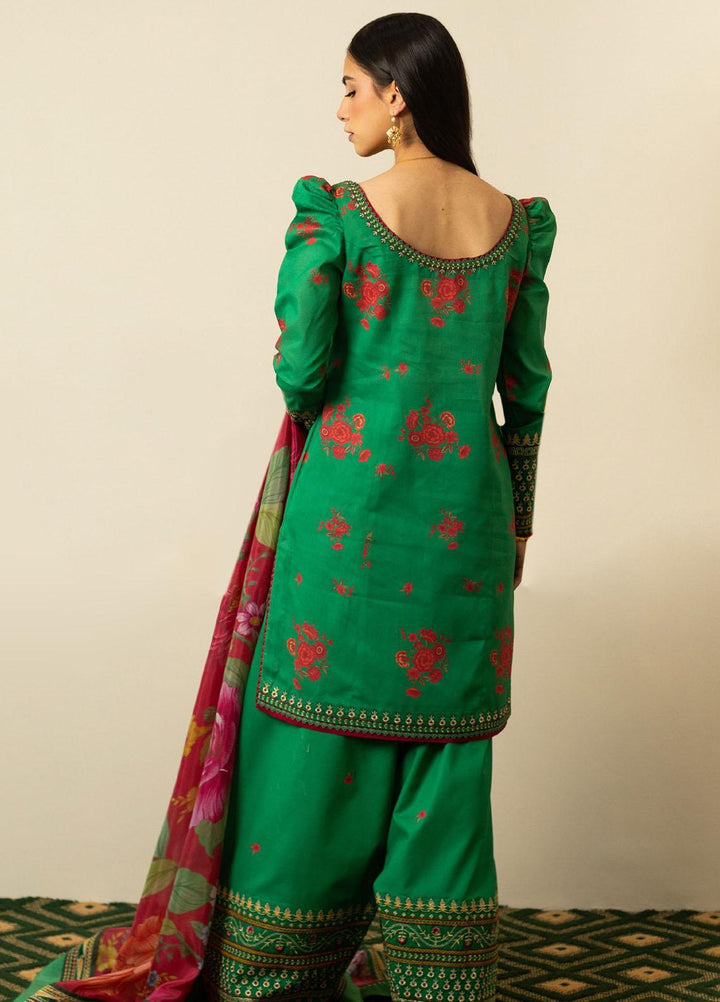 Zara Shahjahan Embroidered  Suits Unstitched 3 Piece ZS23SL-V2 D-07 - Summer Collection