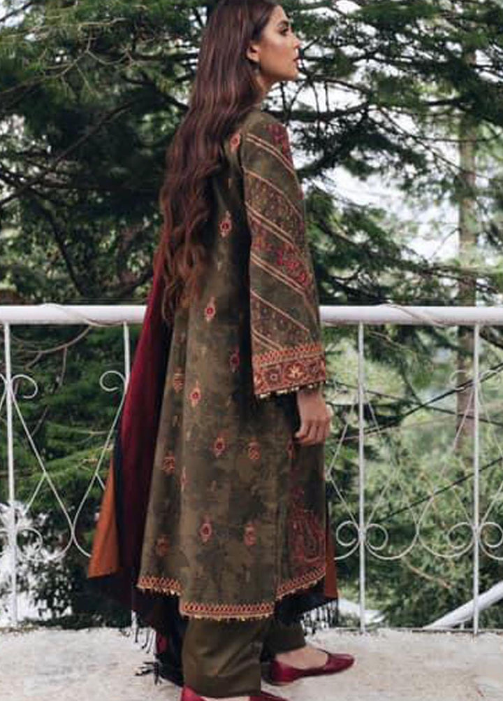 Zara Shahjahan Embroidered Jacquard Suits Unstitched 3 Piece ZS21W Azra - Winter Collection
