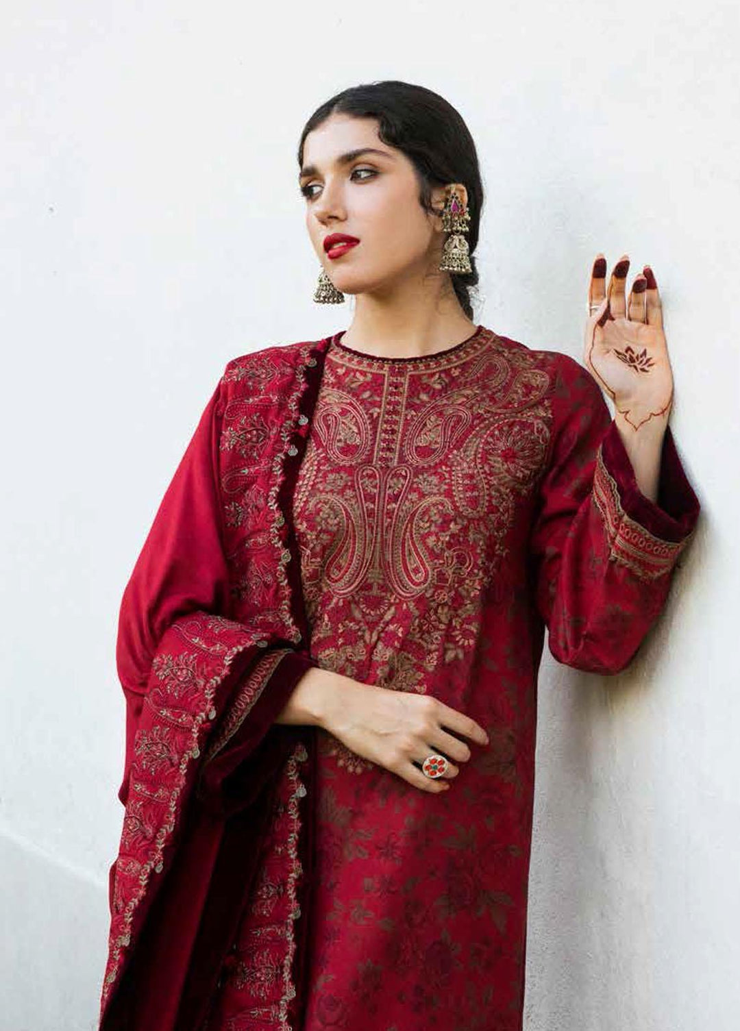 Zara Shahjahan Embroidered Linen Suits Unstitched 3 Piece ZS22WS Bahar - Winter Collection