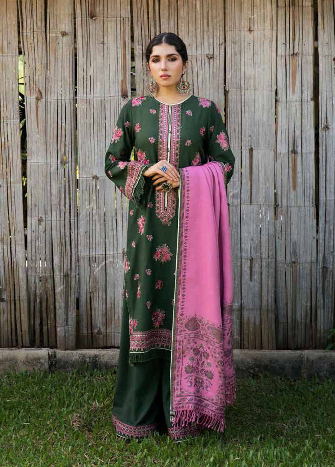 Zara Shahjahan Embroidered Linen Suits Unstitched 3 Piece ZS22WS Gulnaar - Winter Collection