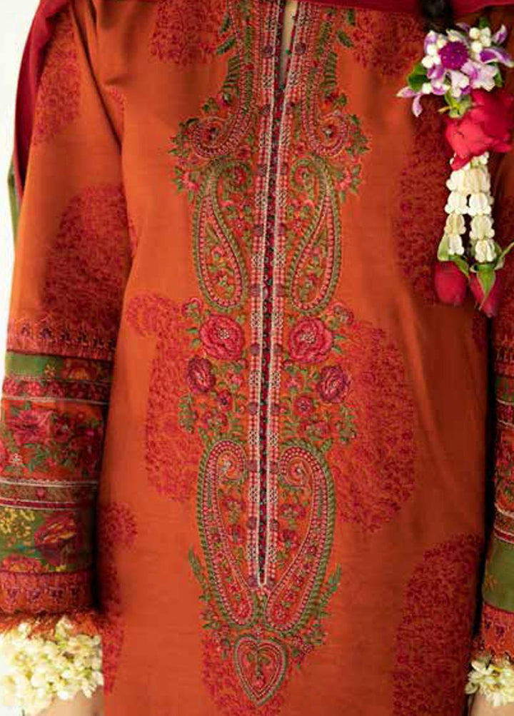 Zara Shahjahan Embroidered Linen Suits Unstitched 3 Piece ZS22WS Roshan - Winter Collection