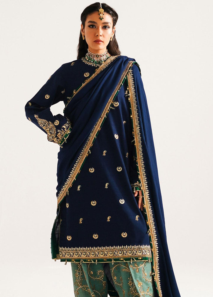 Zara Shahjahan Embroidered Khaddar Suits Unstitched 3 Piece ZS23WL D1 - Winter Luxury Collection