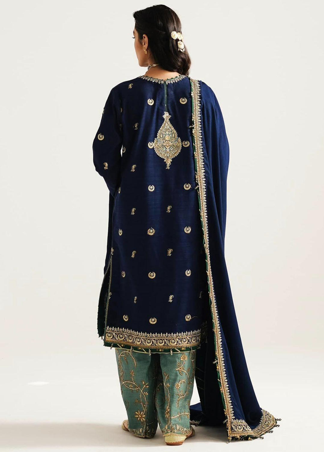 Zara Shahjahan Embroidered Khaddar Suits Unstitched 3 Piece ZS23WL D1 - Winter Luxury Collection