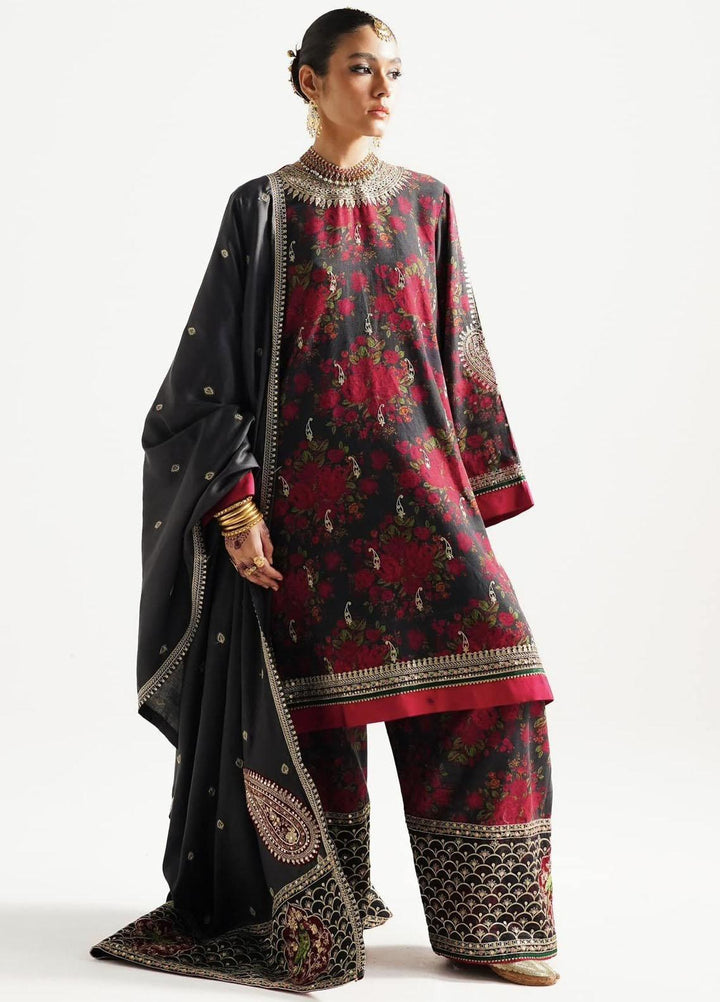 Zara Shahjahan Embroidered Khaddar Suits Unstitched 3 Piece ZS23WL D3 - Winter Luxury Collection