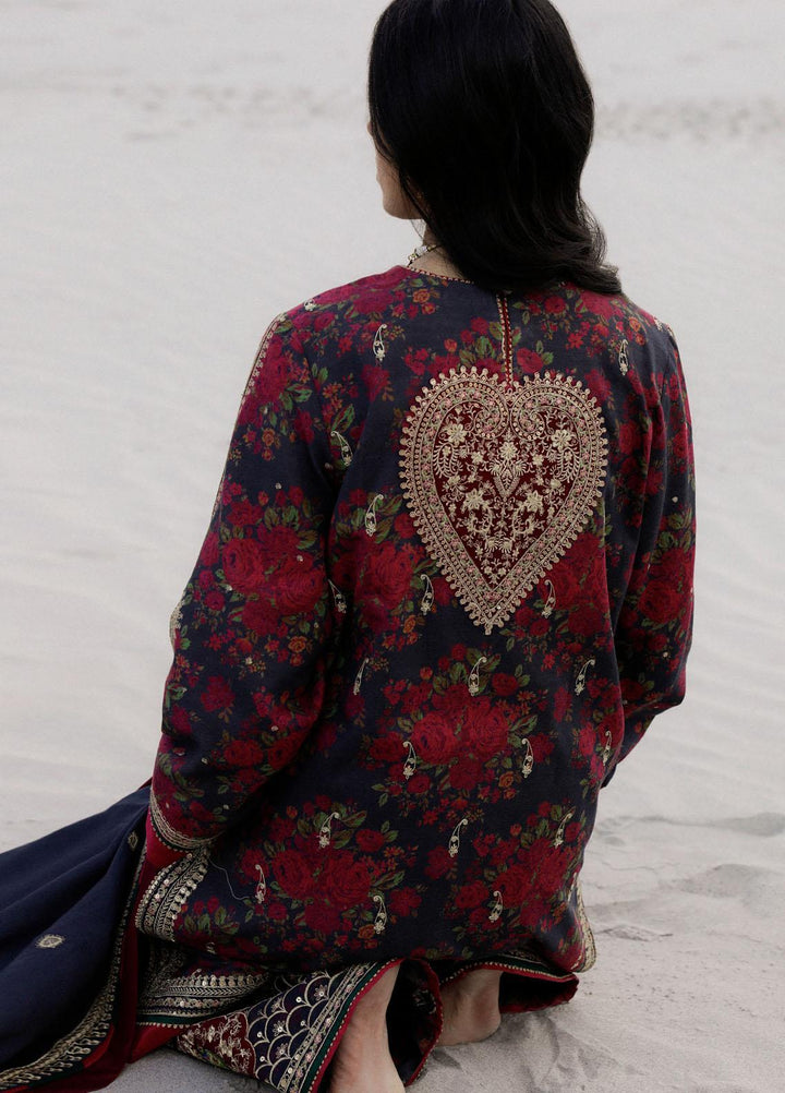 Zara Shahjahan Embroidered Khaddar Suits Unstitched 3 Piece ZS23WL D3 - Winter Luxury Collection