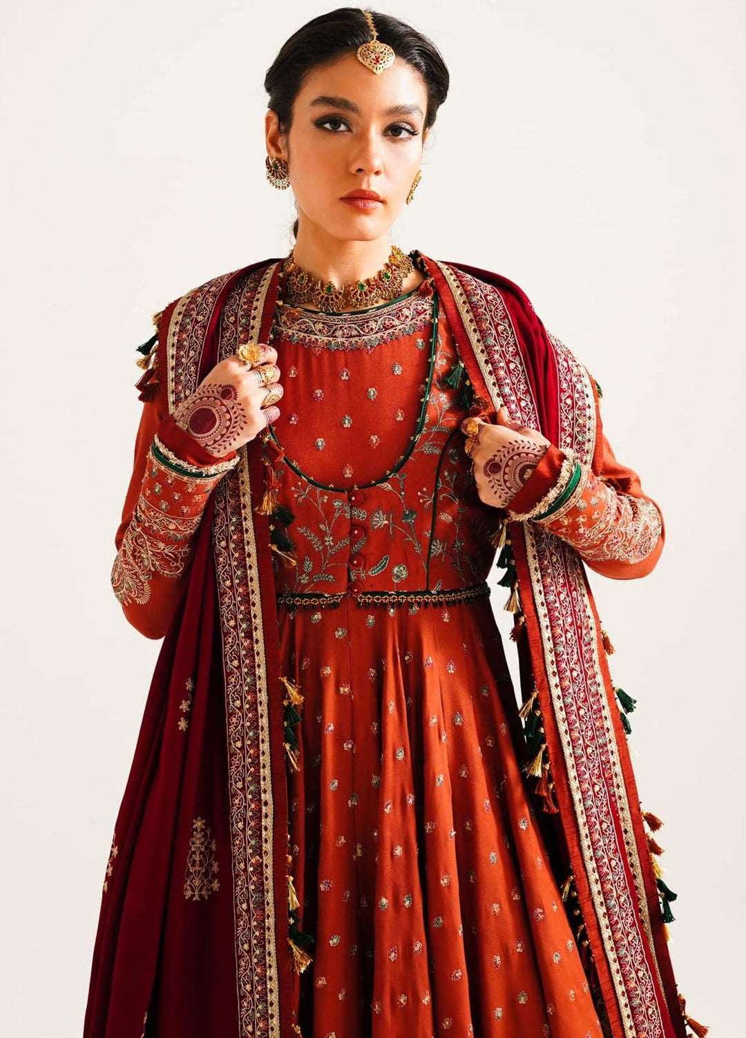 Zara Shahjahan Embroidered Twill Suits Unstitched 3 Piece ZS23WL D4 - Winter Luxury Collection