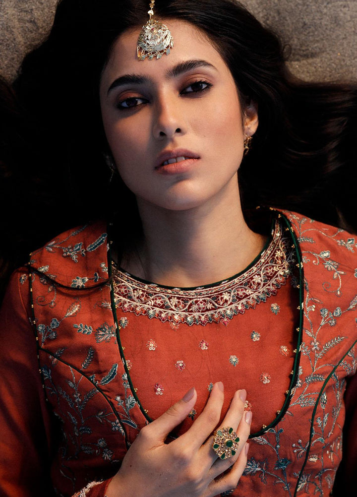 Zara Shahjahan Embroidered Twill Suits Unstitched 3 Piece ZS23WL D4 - Winter Luxury Collection