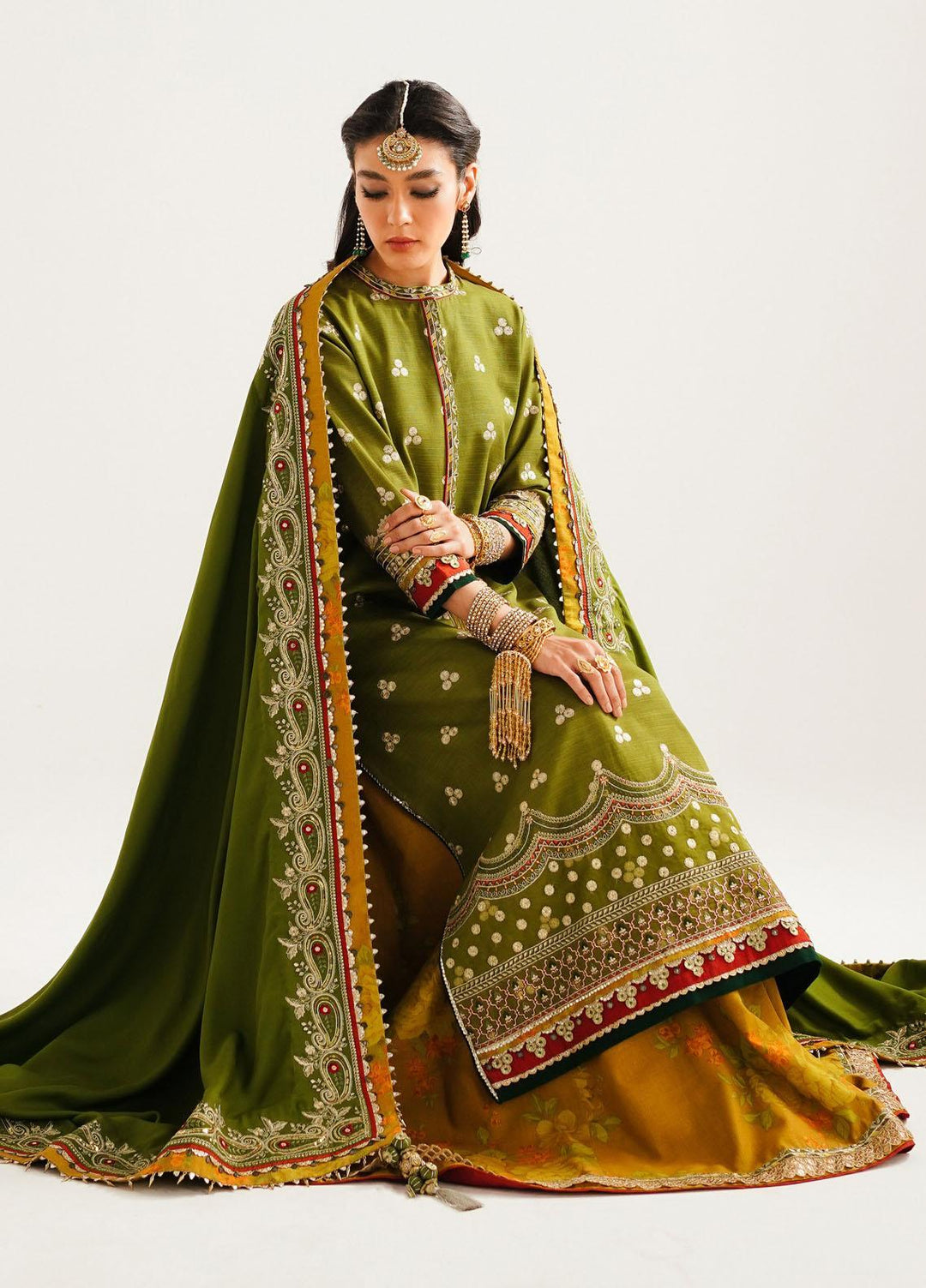 Zara Shahjahan Embroidered Khaddar Suits Unstitched 3 Piece ZS23WL D6 - Winter Luxury Collection