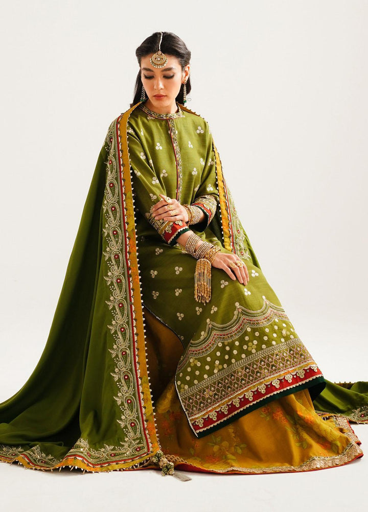 Zara Shahjahan Embroidered Khaddar Suits Unstitched 3 Piece ZS23WL D6 - Winter Luxury Collection