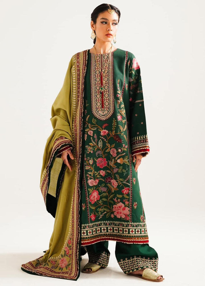 Zara Shahjahan Embroidered Khaddar Suits Unstitched 3 Piece ZS23WL D7 - Winter Luxury Collection