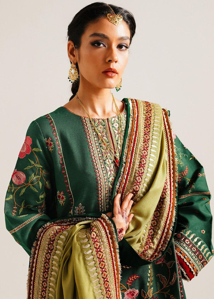 Zara Shahjahan Embroidered Khaddar Suits Unstitched 3 Piece ZS23WL D7 - Winter Luxury Collection