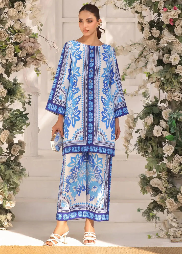 Zara Yamin Pret Printed Cotton Silk 2 Piece Suit Elysian Sky