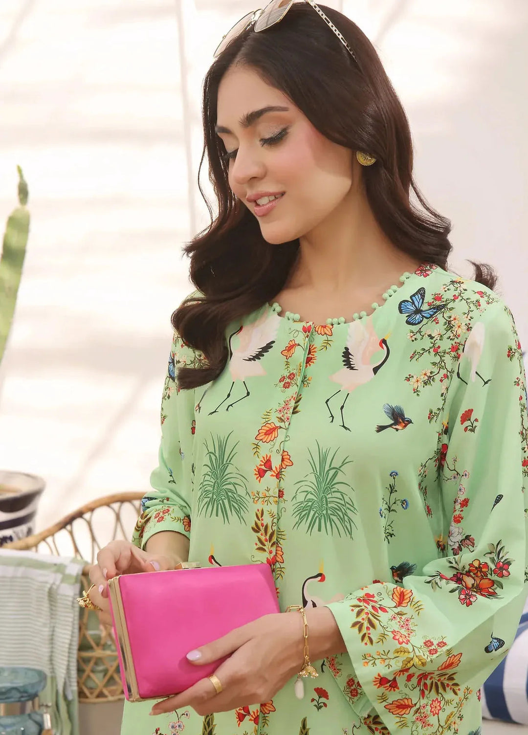 Zara Yamin Pret Printed Cotton Silk 2 Piece Suit Meadows
