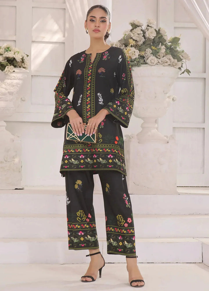 Zara Yamin Pret Printed Cotton Silk 2 Piece Suit Noire