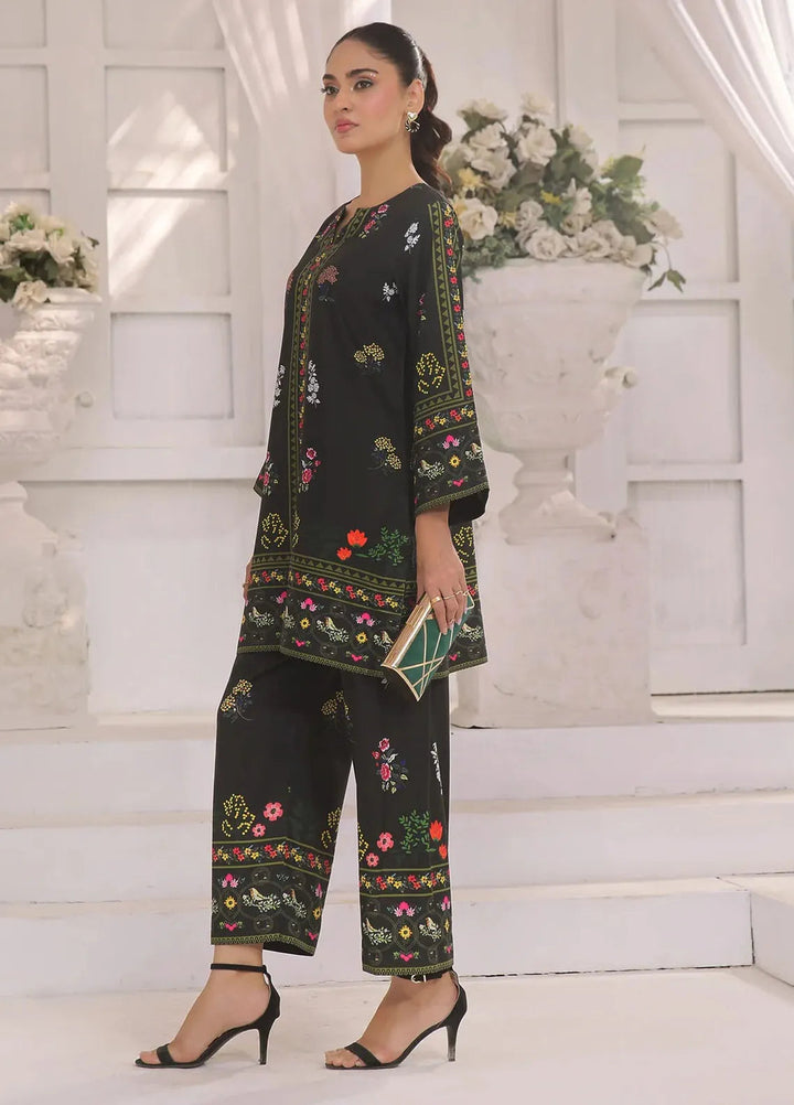 Zara Yamin Pret Printed Cotton Silk 2 Piece Suit Noire