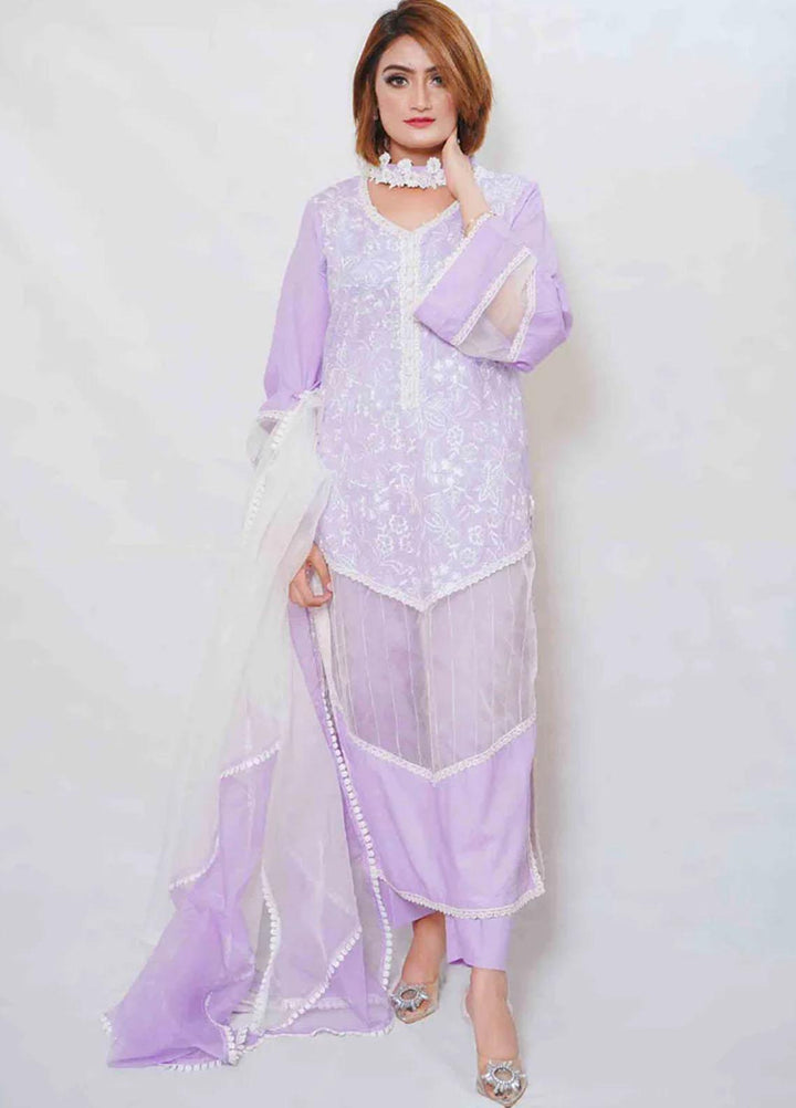 Zara Zubair Pret  Lawn 3 Piece Suit  ZZ22FR Lavender