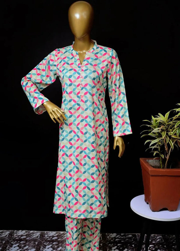 Zarah and Sarah Printed poly grip Suit Unstitched 2 Piece ZS24UC Fiesta Flair - Casual Collection