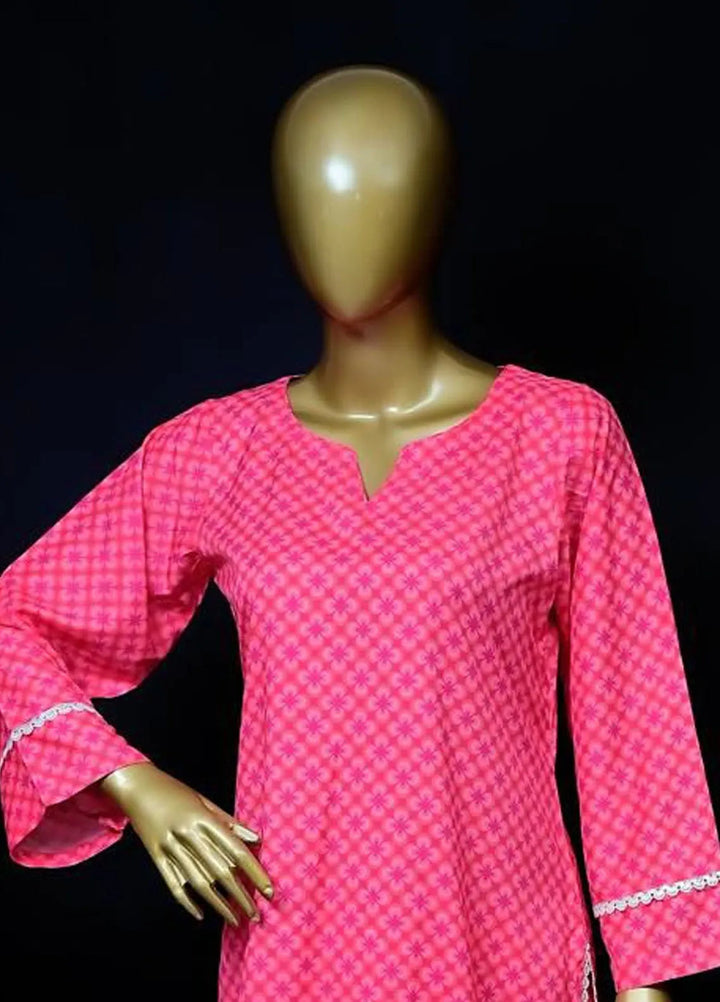 Zarah and Sarah Printed poly grip Suit Unstitched 2 Piece ZS24UC Mannequin Marvel - Casual Collection