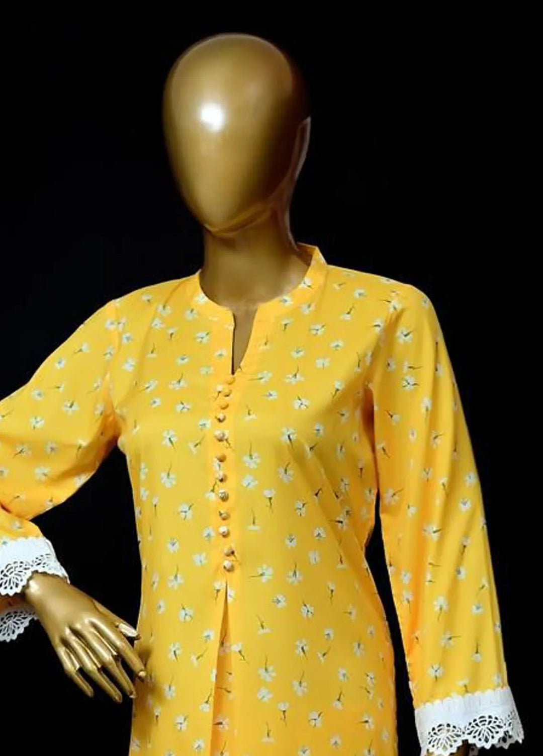 Zarah and Sarah Printed poly grip Suit Unstitched 2 Piece ZS24UC zesty sunset - Casual Collection