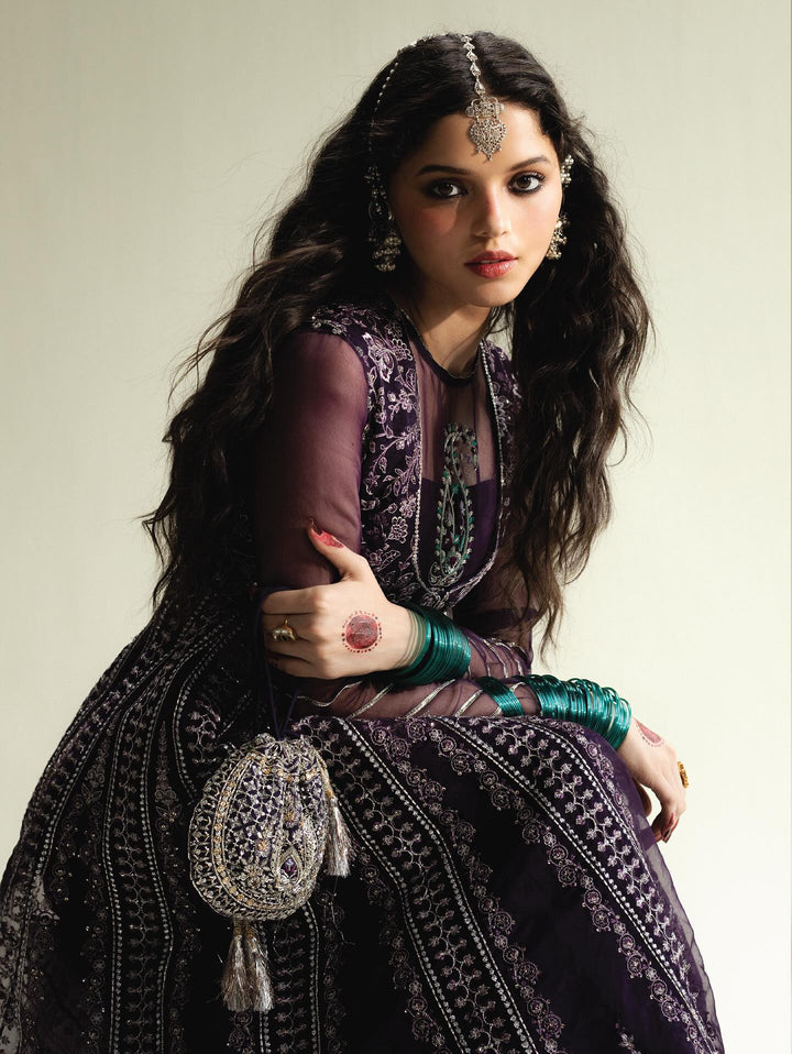 Zara Shahjahan Unstitched Wedding Embroidered Organza Suits 3 Piece ZS25WU D-3 Ziya - Wedding Collection