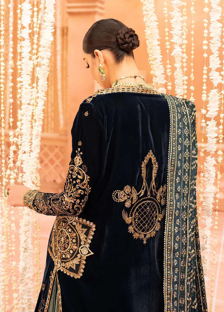 Zardozi By AIK Atelier Embroidered Velvet Suits Unstitched 3 Piece AIK23Z Look 01 - Premium Collection