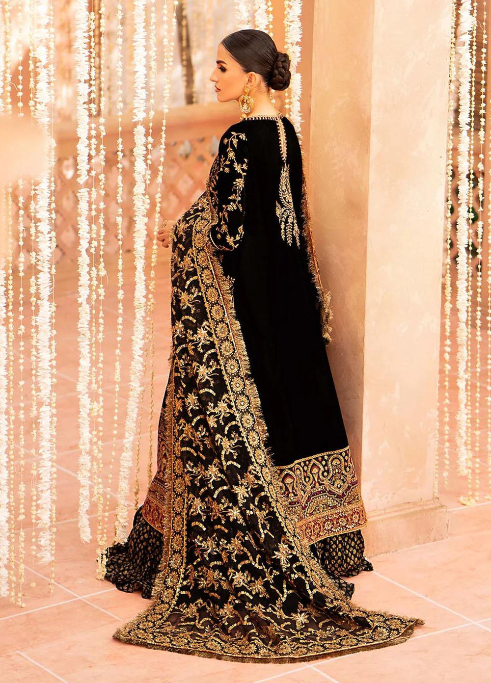 Zardozi By AIK Atelier Embroidered Velvet Suits Unstitched 3 Piece AIK23Z Look 02 - Premium Collection