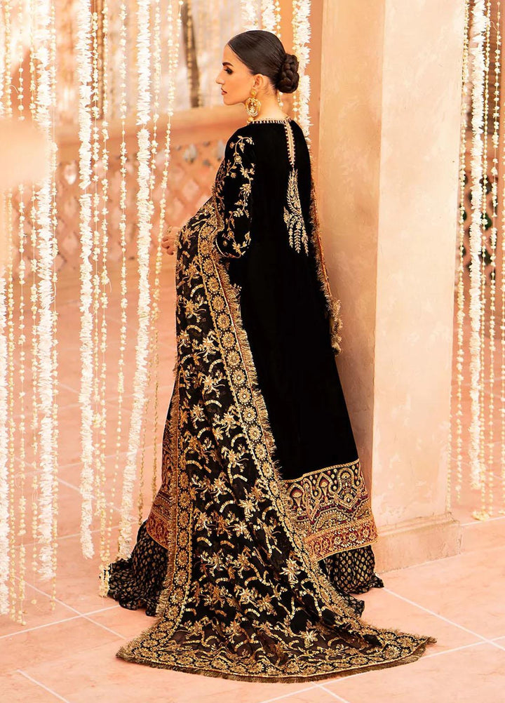 Zardozi By AIK Atelier Embroidered Velvet Suits Unstitched 3 Piece AIK23Z Look 02 - Premium Collection