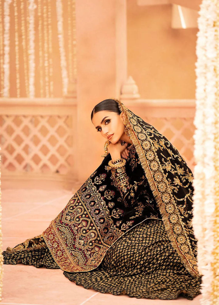 Zardozi By AIK Atelier Embroidered Velvet Suits Unstitched 3 Piece AIK23Z Look 02 - Premium Collection