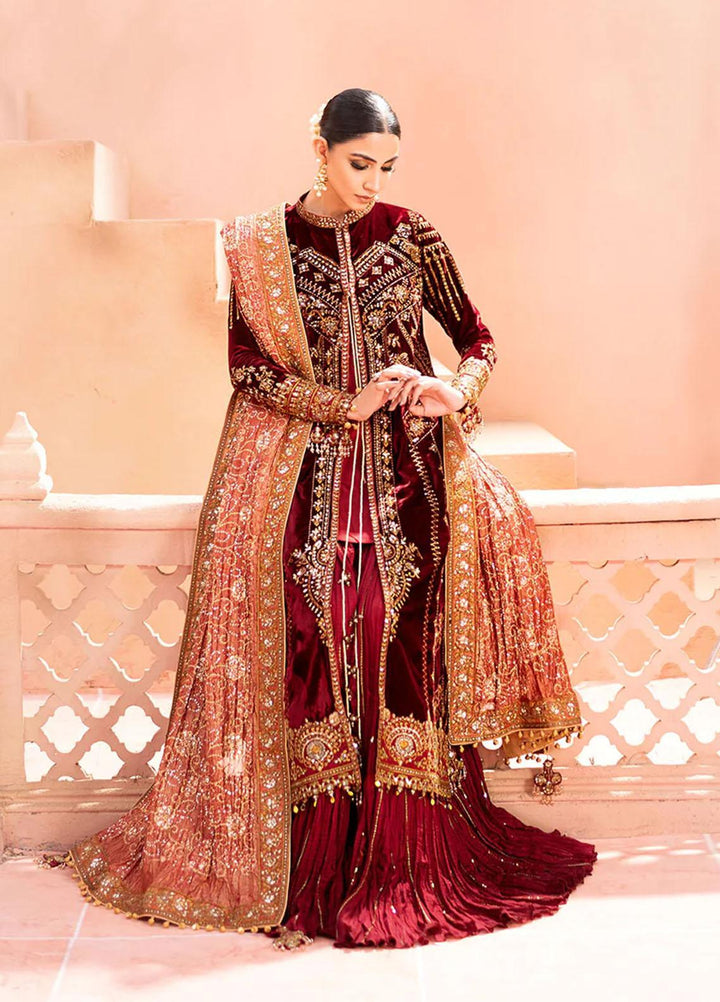 Zardozi By AIK Atelier Embroidered Velvet Suits Unstitched 3 Piece AIK23Z Look 03 - Premium Collection