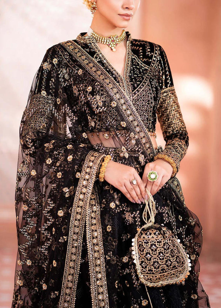 Zardozi By AIK Atelier Embroidered Velvet Suits Unstitched 3 Piece AIK23Z Look 04 - Premium Collection