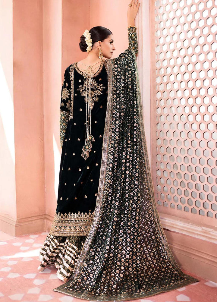 Zardozi By AIK Atelier Embroidered Velvet Suits Unstitched 3 Piece AIK23Z Look 05 - Premium Collection