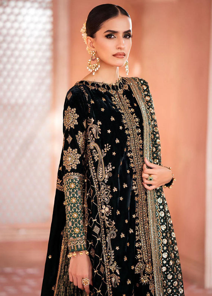 Zardozi By AIK Atelier Embroidered Velvet Suits Unstitched 3 Piece AIK23Z Look 05 - Premium Collection