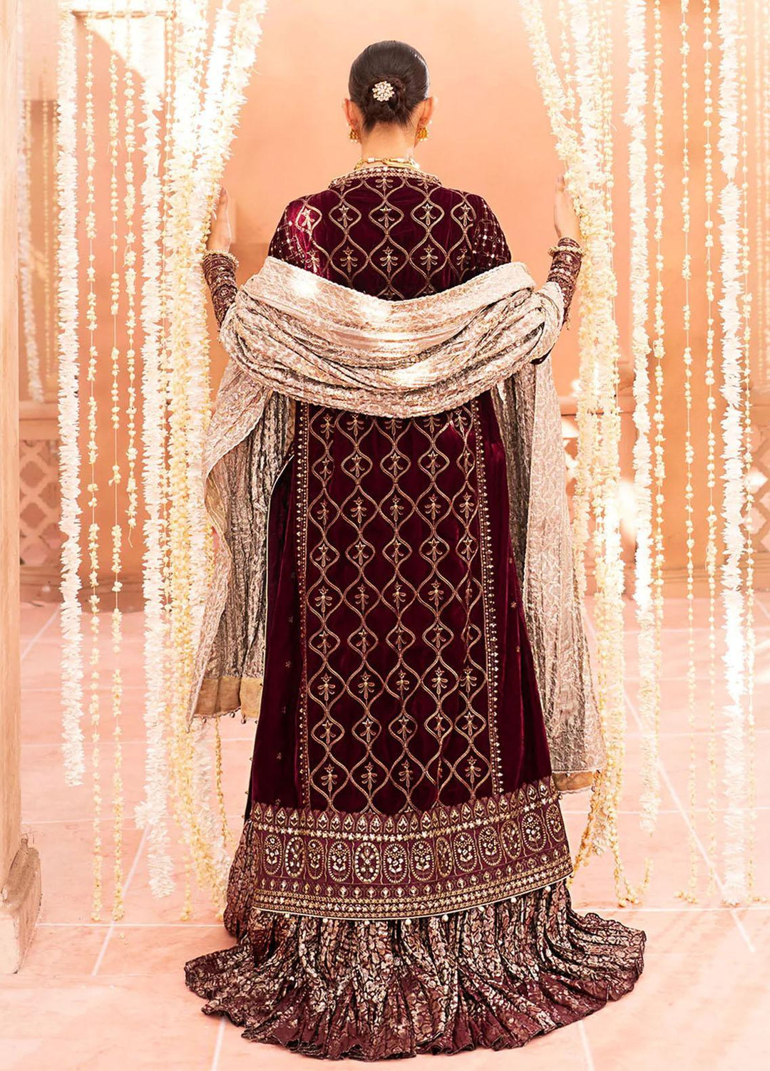 Zardozi By AIK Atelier Embroidered Velvet Suits Unstitched 3 Piece AIK23Z Look 08 - Premium Collection