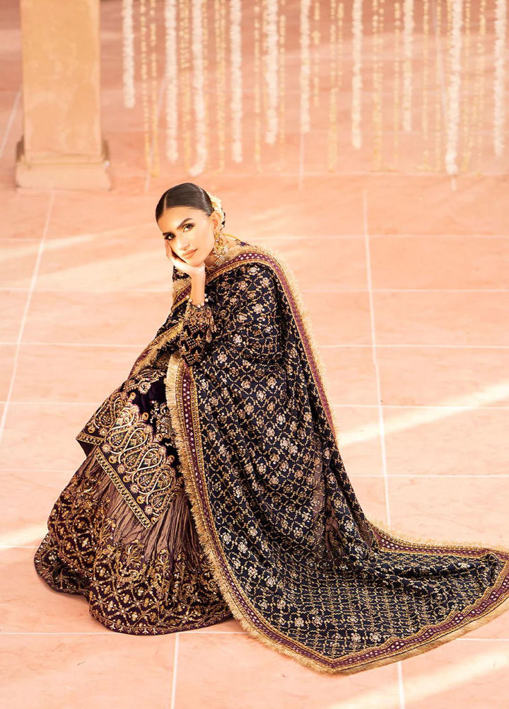 Zardozi By AIK Atelier Embroidered Velvet Suits Unstitched 3 Piece AIK23Z Look 09 - Premium Collection
