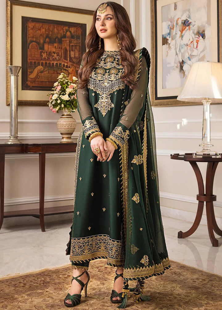 Zari Sitara By Asim Jofa Embroidered Chiffon Unstitched Suit 3 Piece AJ23ZS AJZS-04 - Luxury Eid Collection