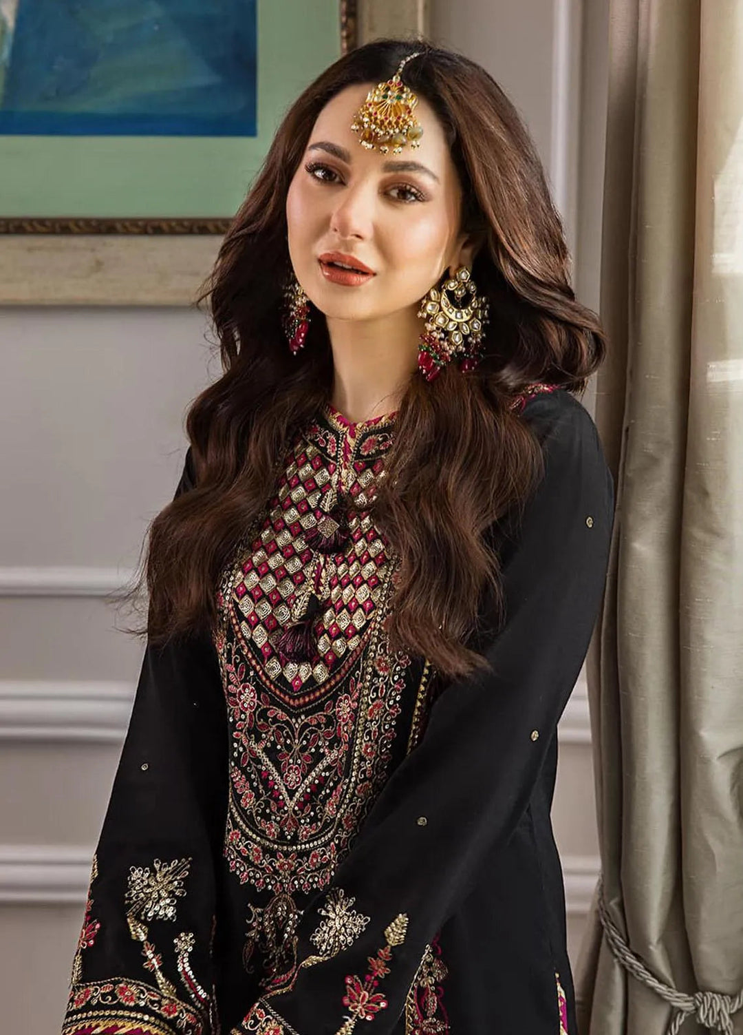 Zari Sitara By Asim Jofa Embroidered Cotton Kurti Unstitched AJ23ZS AJZS-25 - Luxury Eid Collection