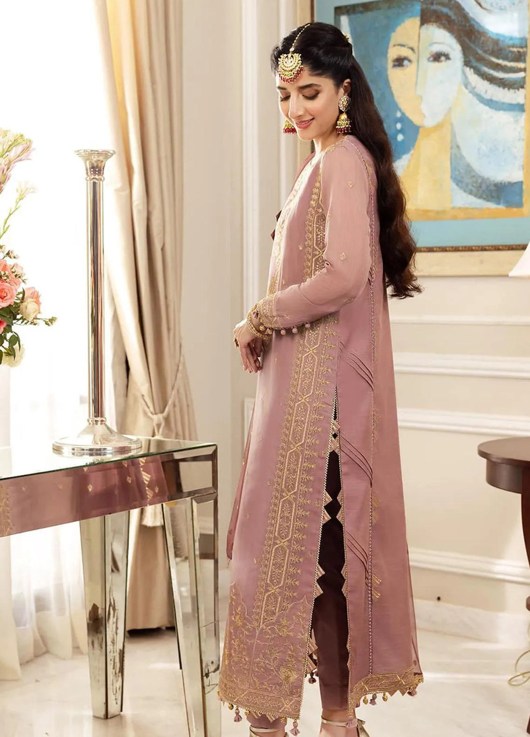 Zari Sitara By Asim Jofa Embroidered Cotton Unstitched Suit 2 Piece AJ23ZS AJZS-20 - Luxury Eid Collection