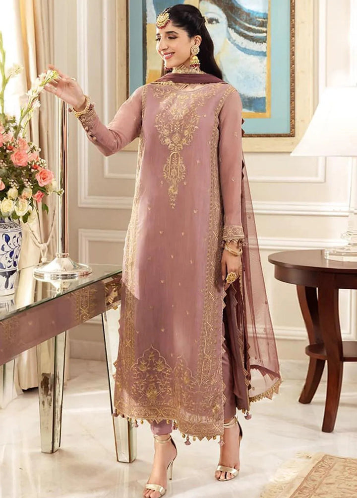 Zari Sitara By Asim Jofa Embroidered Cotton Unstitched Suit 2 Piece AJ23ZS AJZS-20 - Luxury Eid Collection
