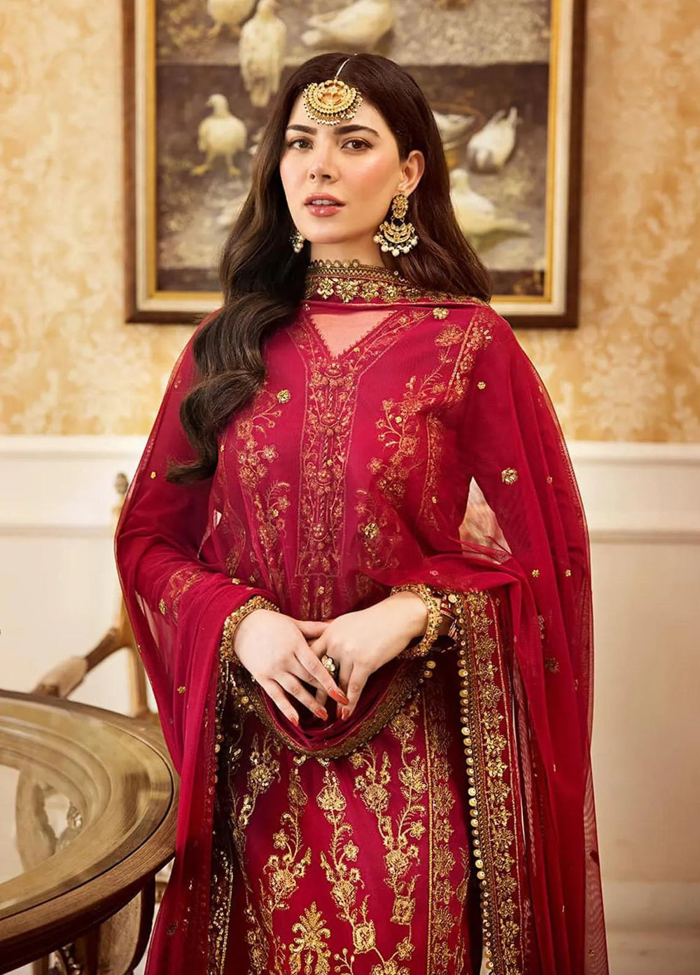 Zari Sitara By Asim Jofa Embroidered Silk Unstitched Suit 3 Piece AJ23ZS AJZS-24 - Luxury Eid Collection