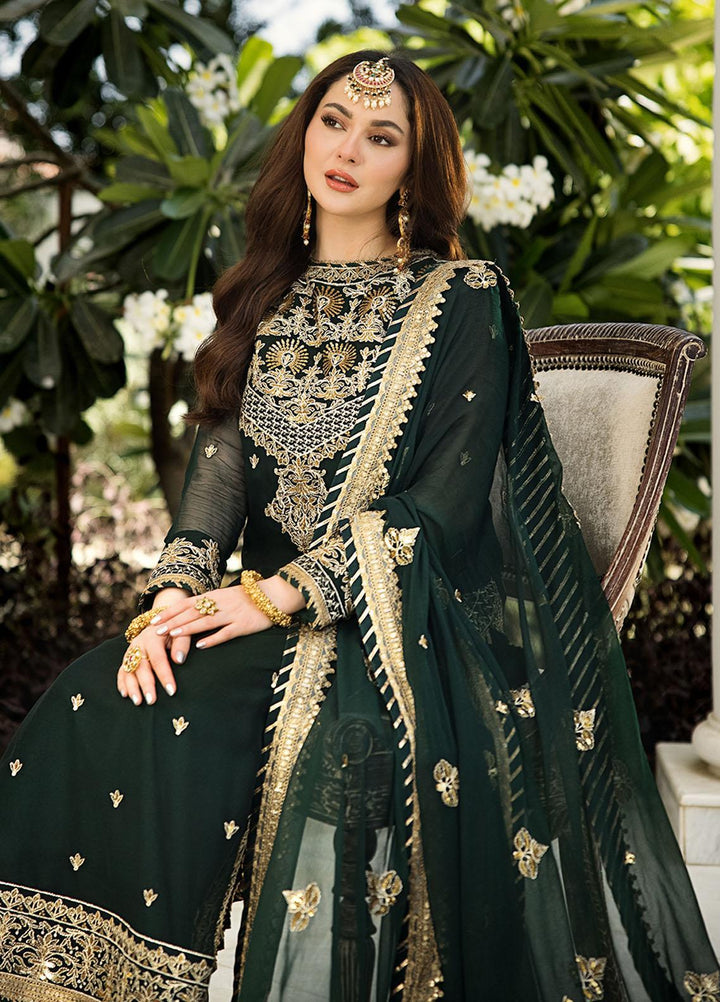 Zari Sitara By Asim Jofa Embroidered Chiffon Suits Unstitched 3 Piece AJ23ZS AJZS-04 - Luxury Eid Collection