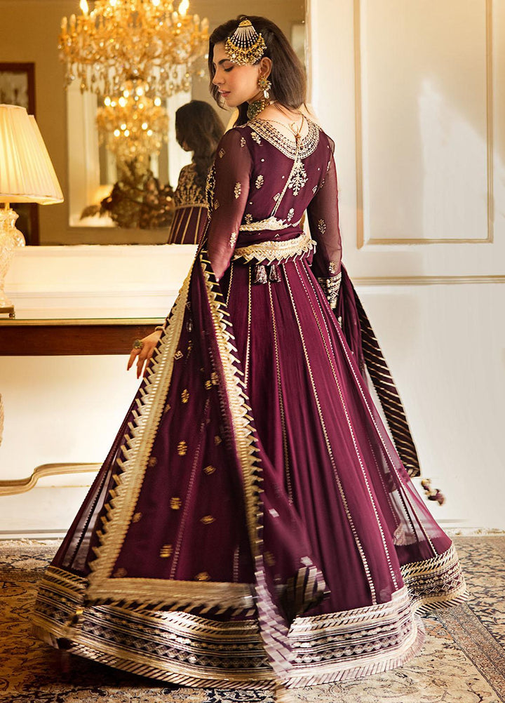 Zari Sitara By Asim Jofa Embroidered Chiffon Suits Unstitched 2 Piece AJ23ZS AJZS-05 - Luxury Eid Collection